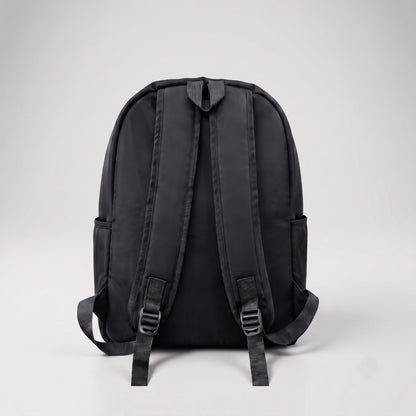 La Haasil laptop bag back view, padded shoulder straps and breathable mesh panel