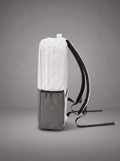 AZAR Uraan college bag laid flat showing top handle and zip closures